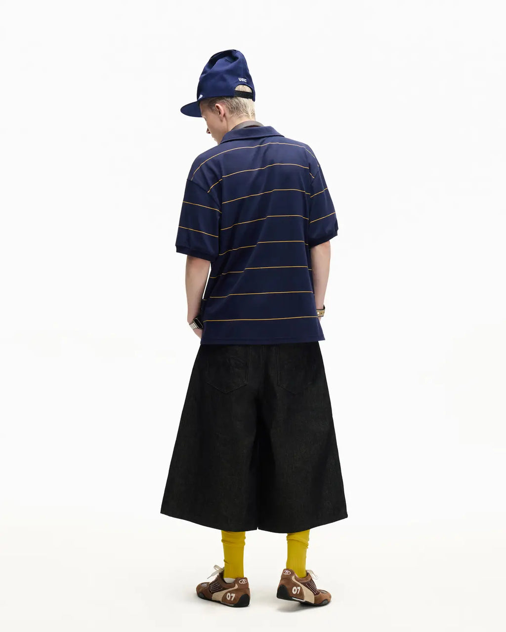 Peoplesense Gold Pinstripe Quick-Dry Polo