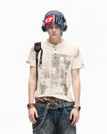Peoplesense Slub Rust Digital Print Slim Tee