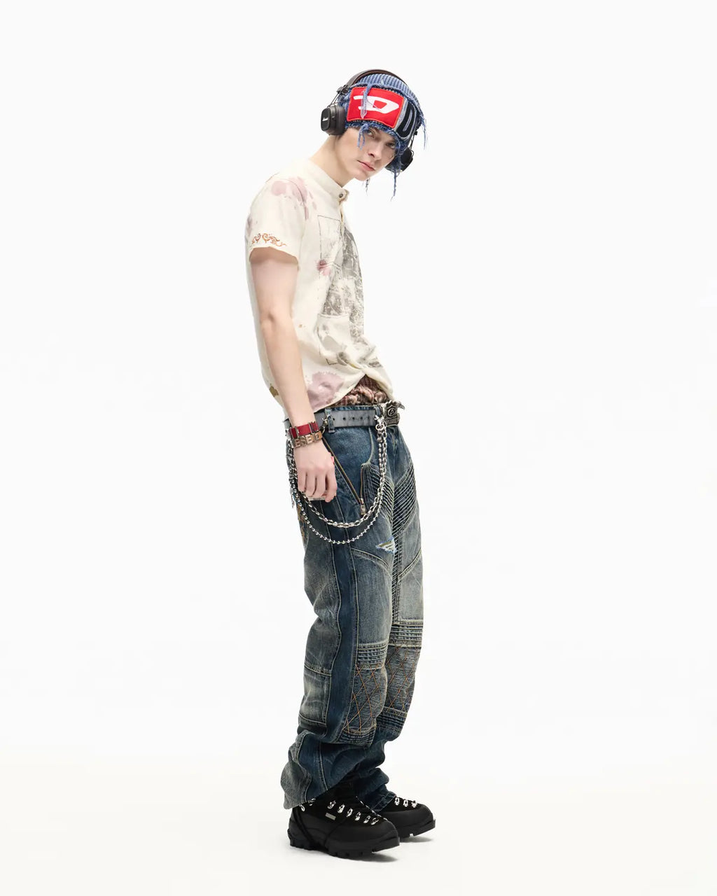 Peoplesense Slub Rust Digital Print Slim Tee