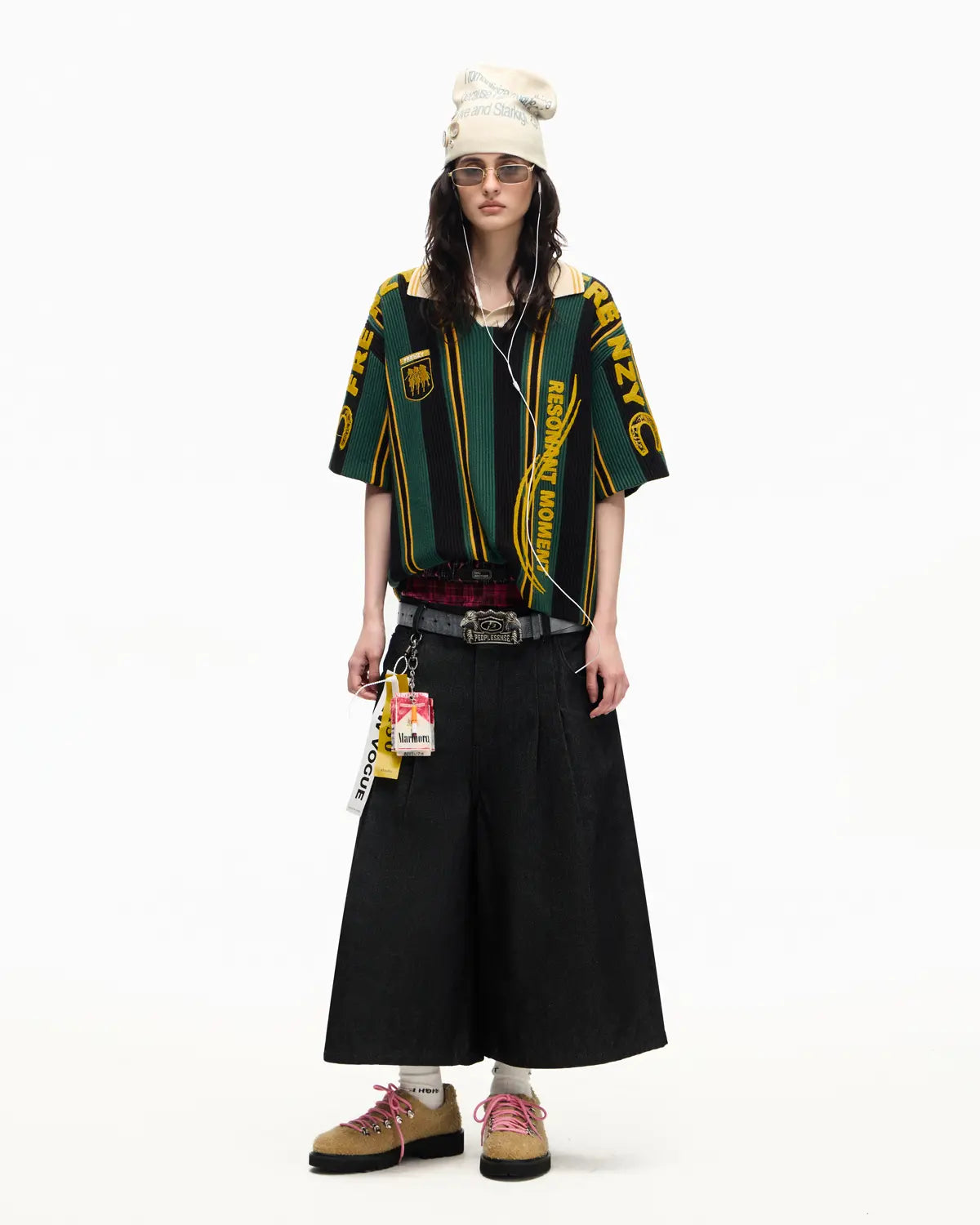 Peoplesense Pleated Baggy Raw Denim Jorts