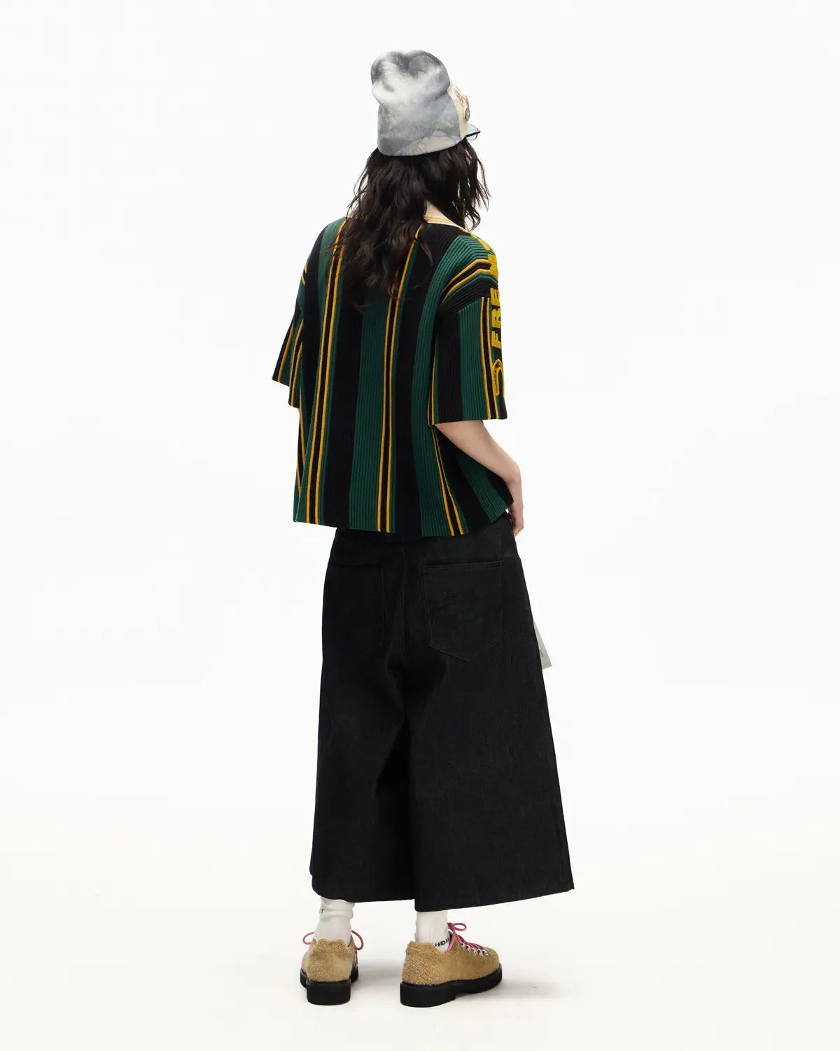 Peoplesense Pleated Baggy Raw Denim Jorts