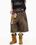 Peoplesense Tiger Print Cargo Jorts