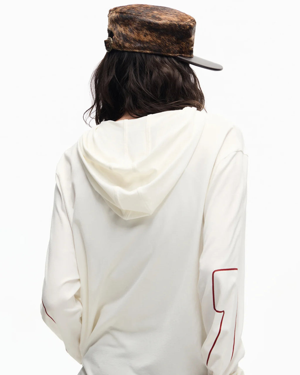 Peoplesense Bamboo Stretch Fitted Football Hoodie White
