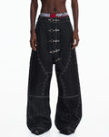 Peoplesense Angled Rivet Raw Denim Jeans
