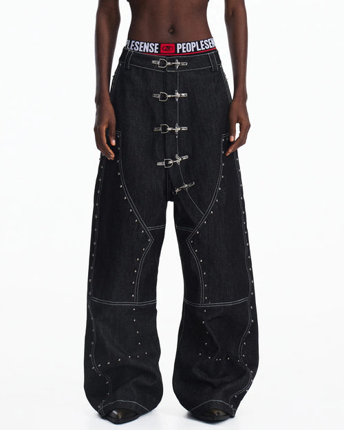 Peoplesense Angled Rivet Raw Denim Jeans
