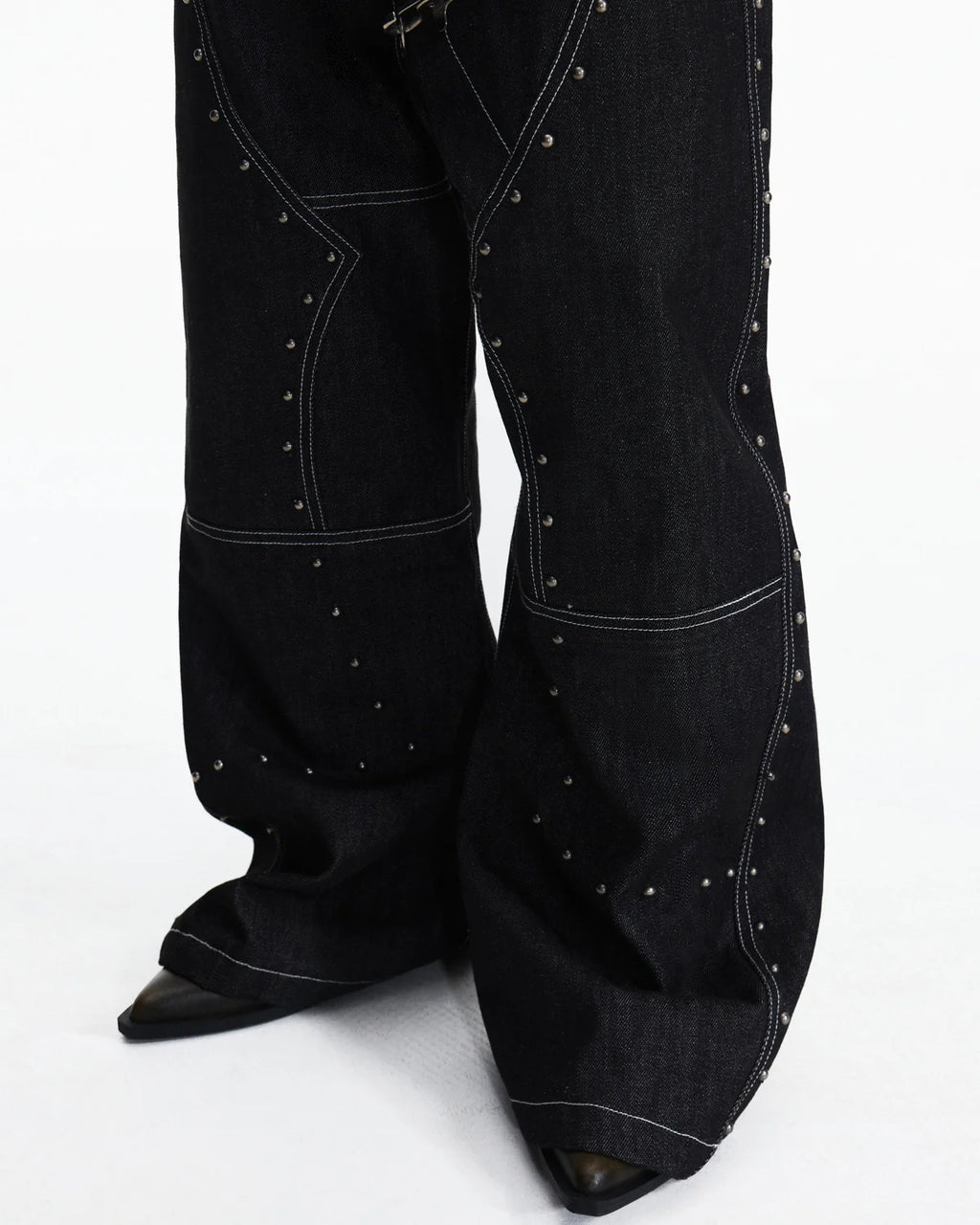 Peoplesense Angled Rivet Raw Denim Jeans
