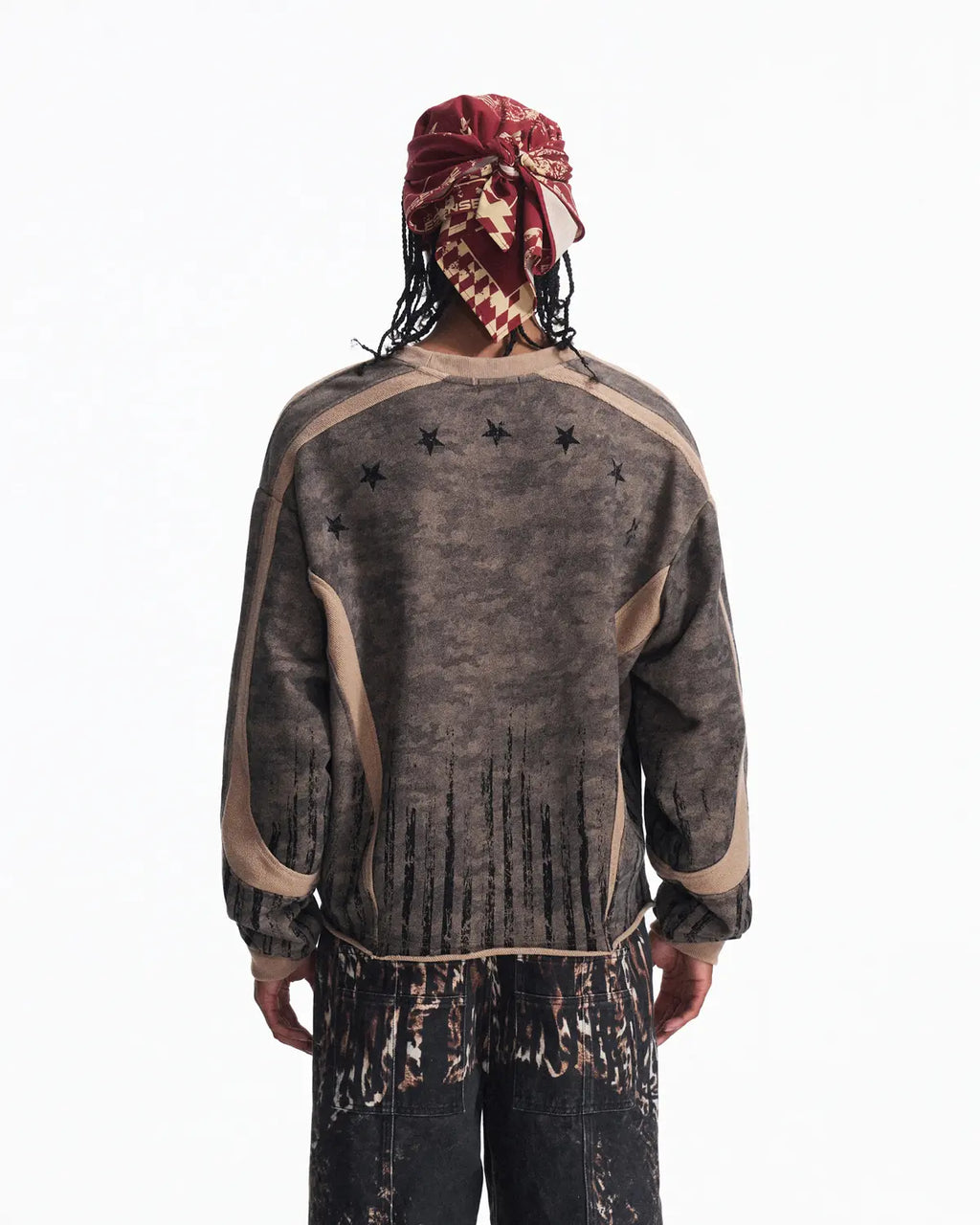 Peoplesense Vintage Deconstructed Camo Crewneck