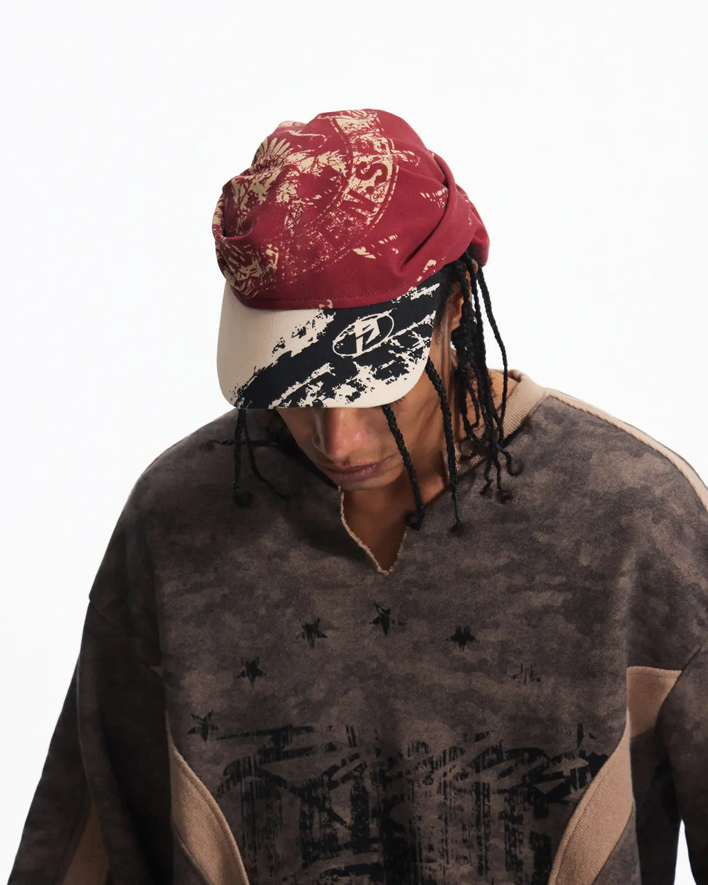 Peoplesense Tonal Camo Distressed Sweatshirt