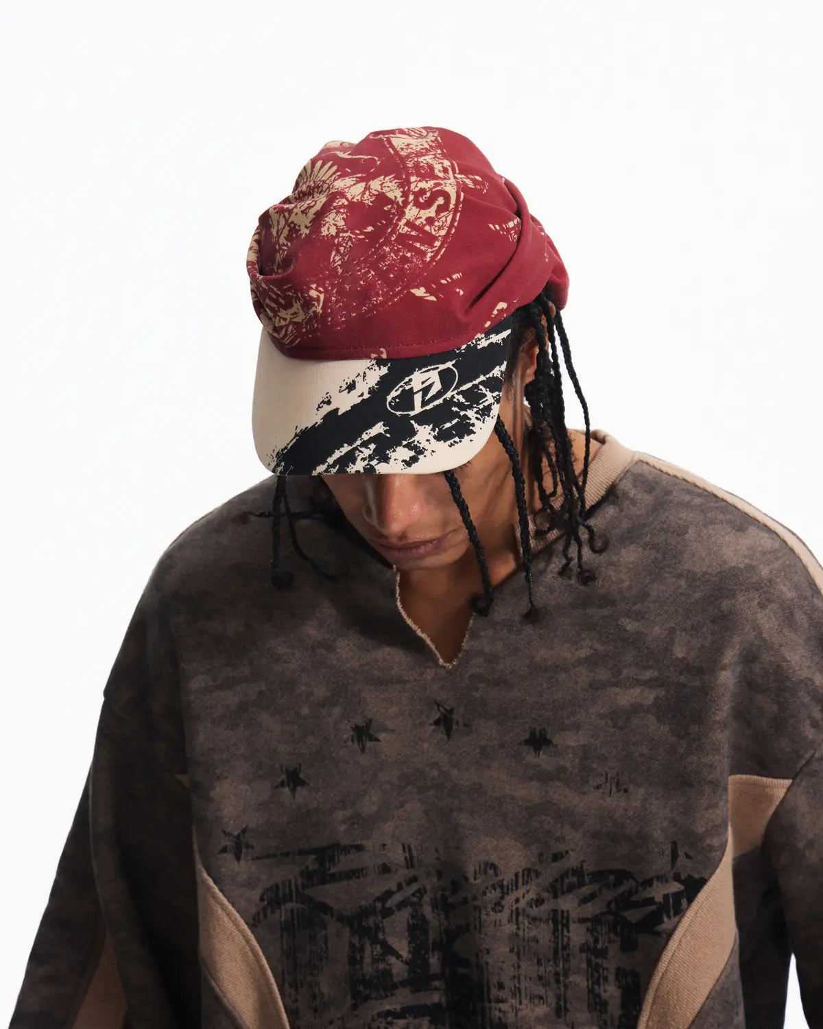 Peoplesense Tonal Camo Distressed Sweatshirt