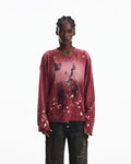 Peoplesense Hand-Cut&Splatter-Dyed Racing Tee