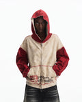 Peoplesense Distressed Two-Tone Hoodie
