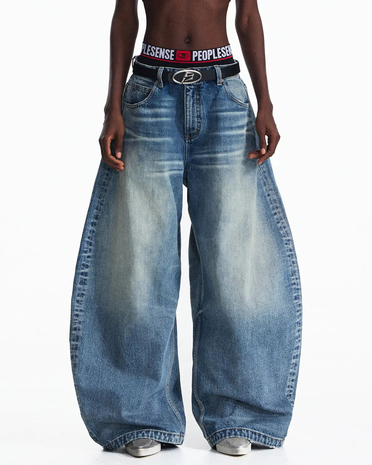 Peoplesense Vintage Curved Jeans Blue 7006