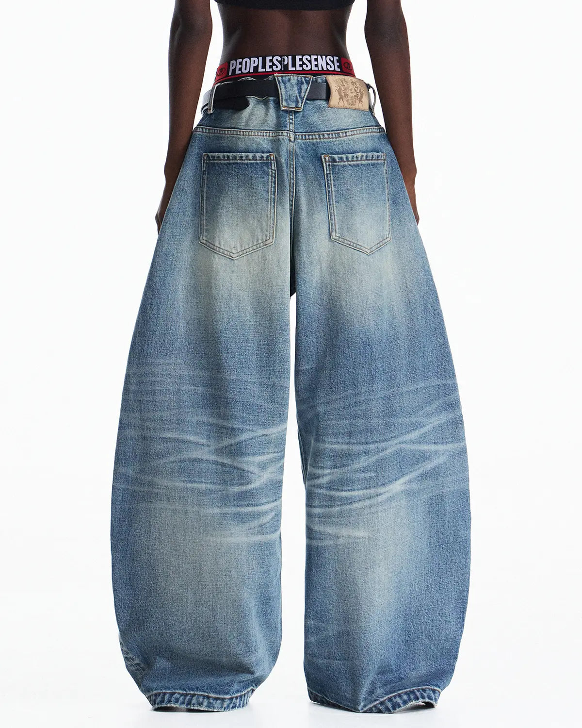 Peoplesense Vintage Curved Jeans Blue 7006