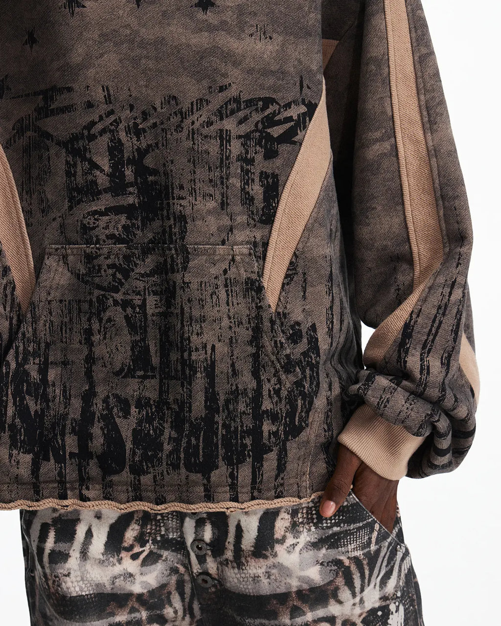 Peoplesense Tonal Camo Distressed Sweatshirt