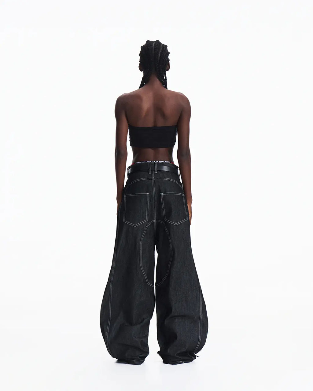 Peoplesense Curved Black Raw Denim Jeans