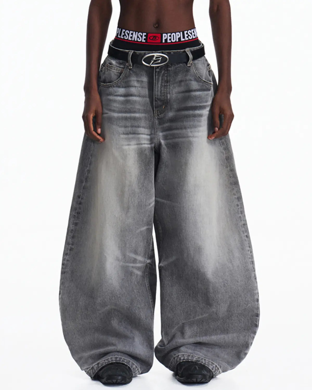 Peoplesense Vintage Curved Jeans Grey 7006