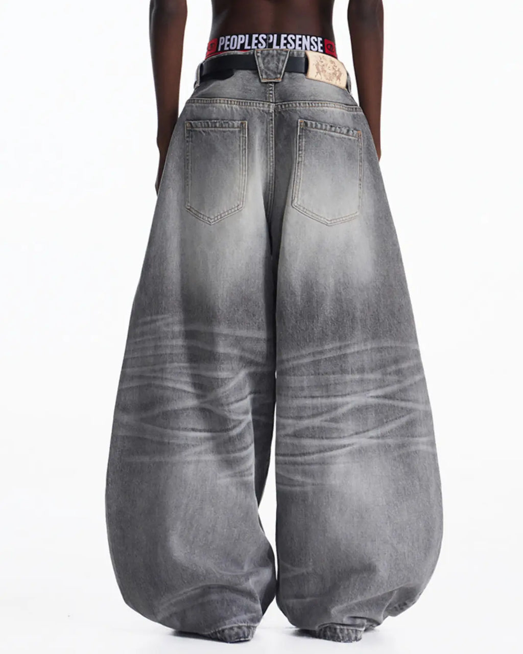 Peoplesense Vintage Curved Jeans Grey 7006