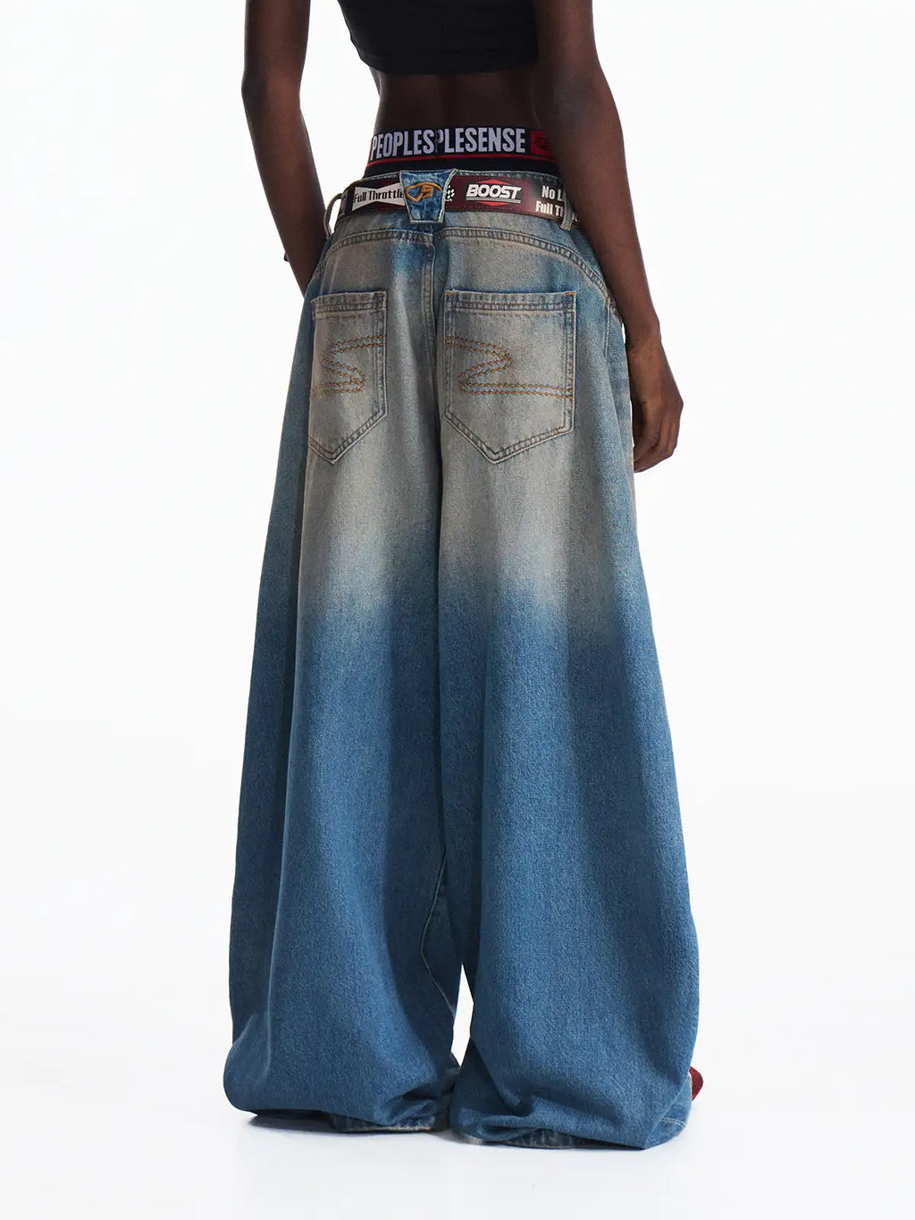 Peoplesense Schlammgefärbte Ballon-Jeans aus Denim