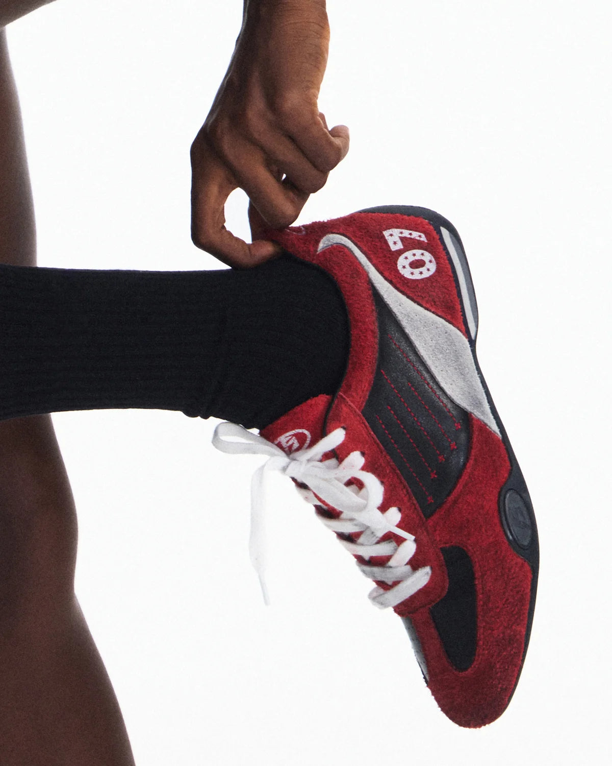 Peoplesense 07 Racer Suede Retro Trainer Red
