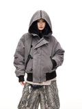 Peoplesense Hooded  Bomber Jacket Grey