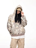 Peoplesense Punk Camo Branch Print Hoodie