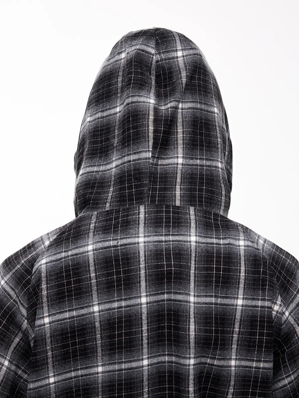 Peoplesense Checked  Drawstring Hoodie Jacket
