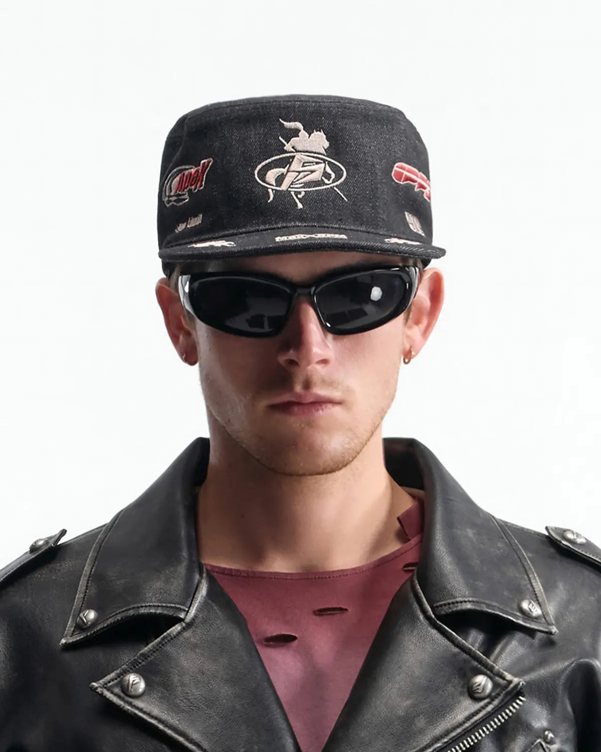 Peoplesense Racing Raw Denim Flat Crown Cap