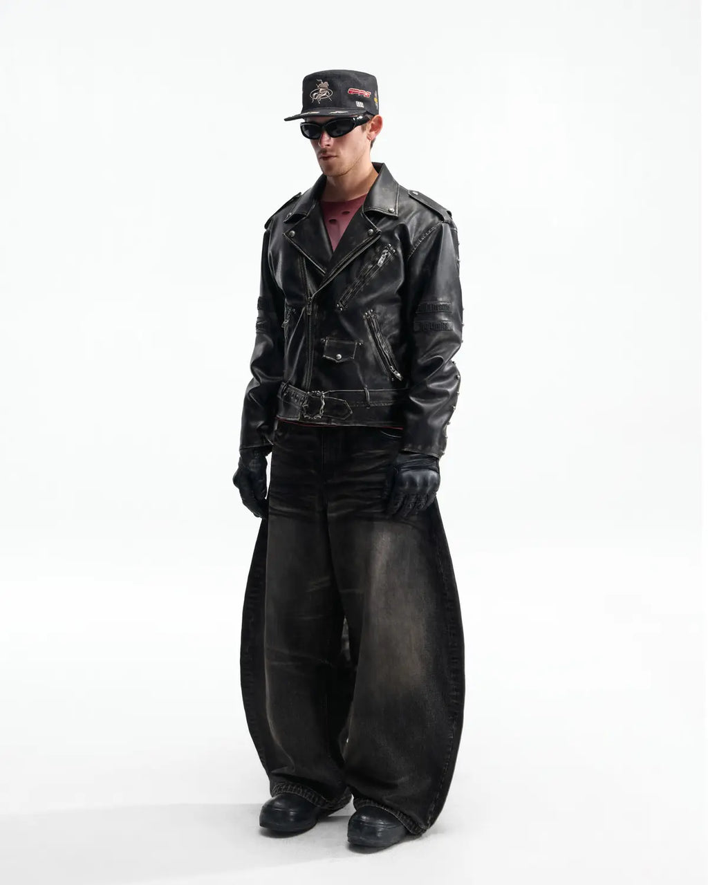 Peoplesense Vintage Rub-Off Racer Applikationsjacke