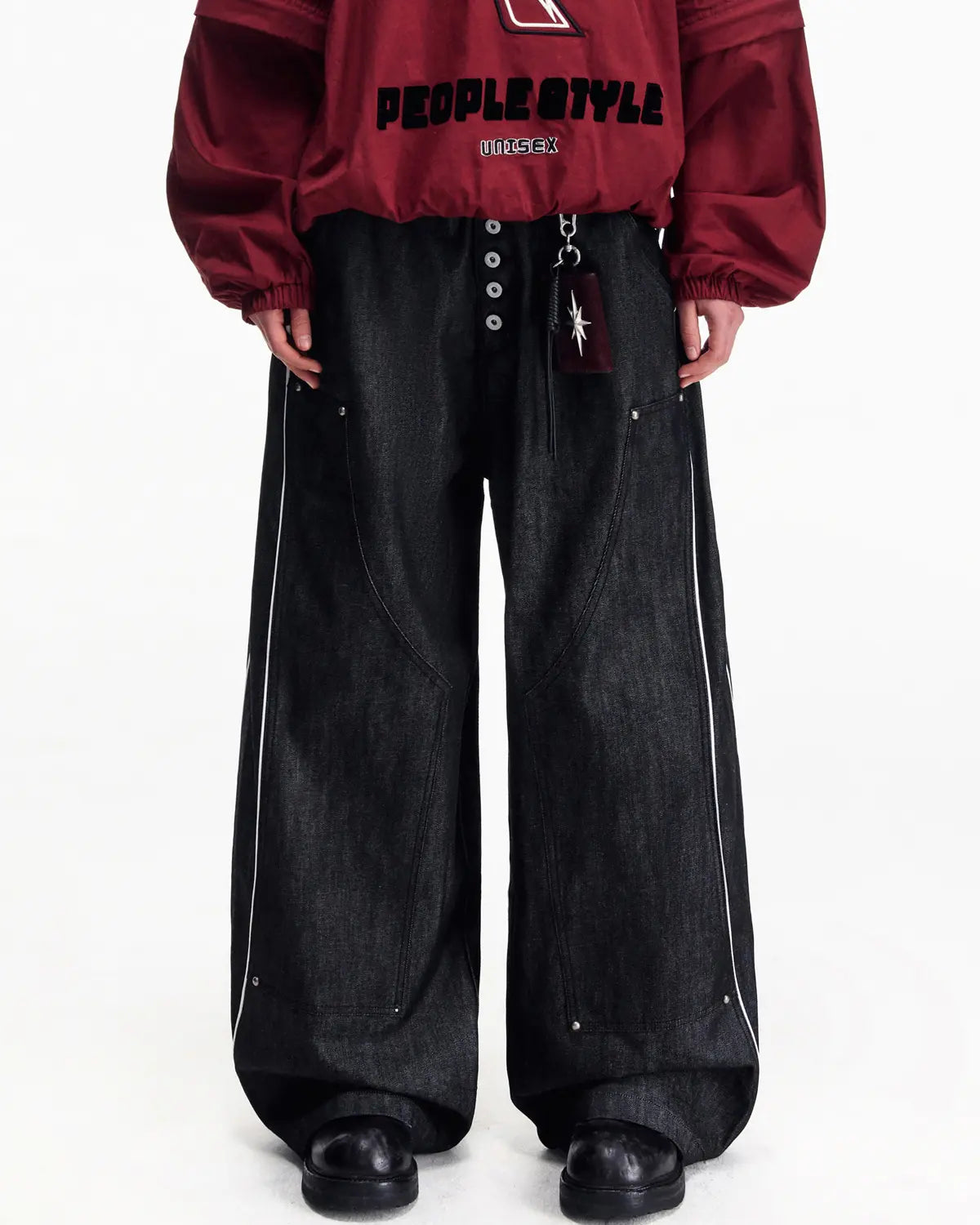 Peoplesense Red Selvedge Straight Raw Denim Jeans