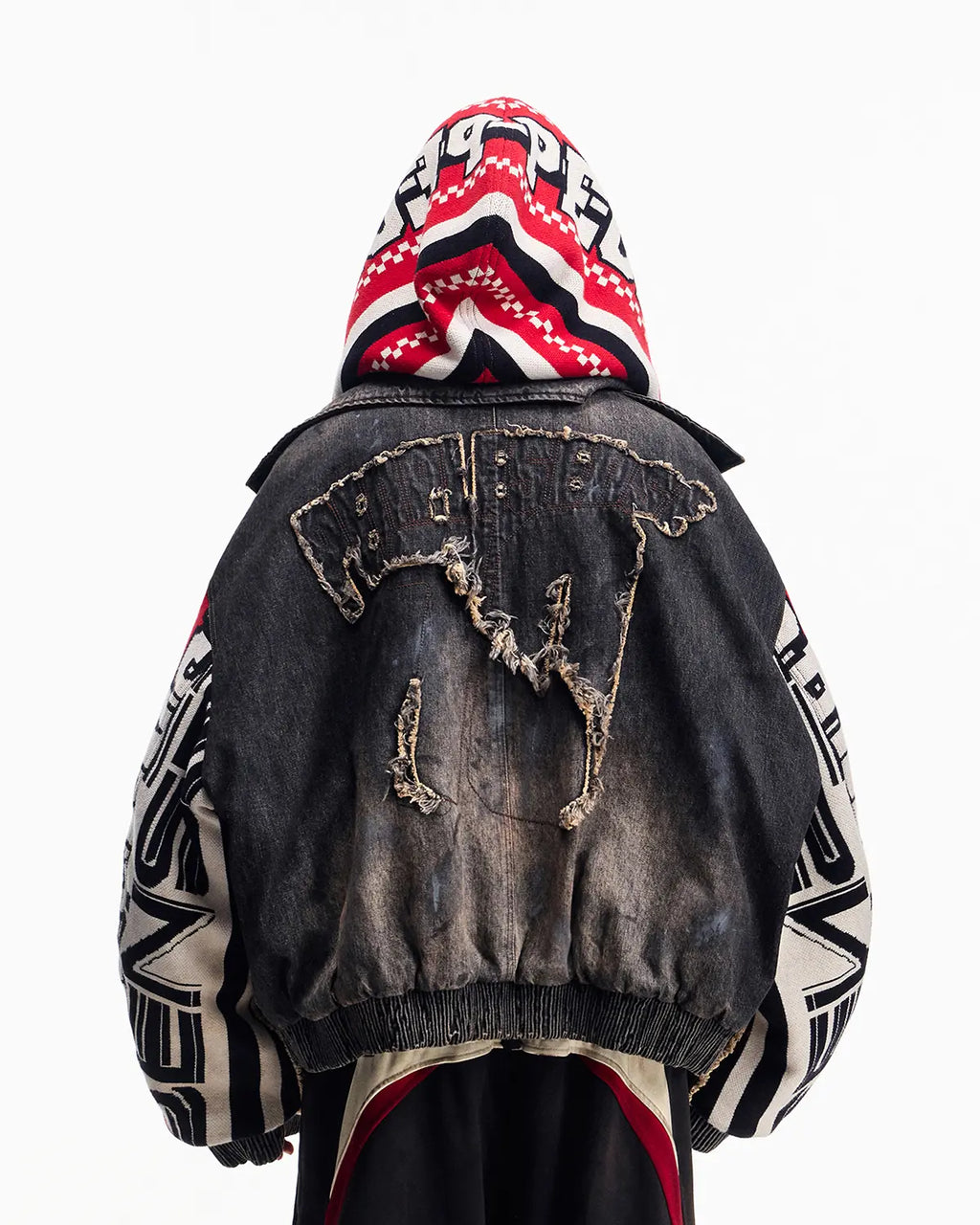 Peoplesense Racing Scarf Denim Jacket