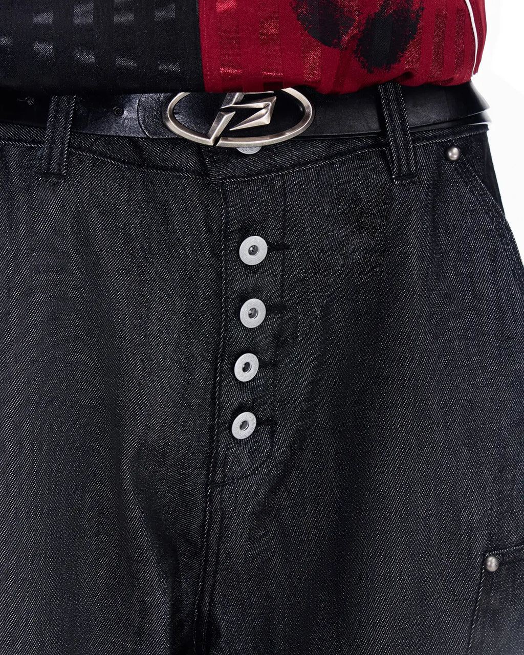 Peoplesense Red Selvedge Straight Raw Denim Jeans