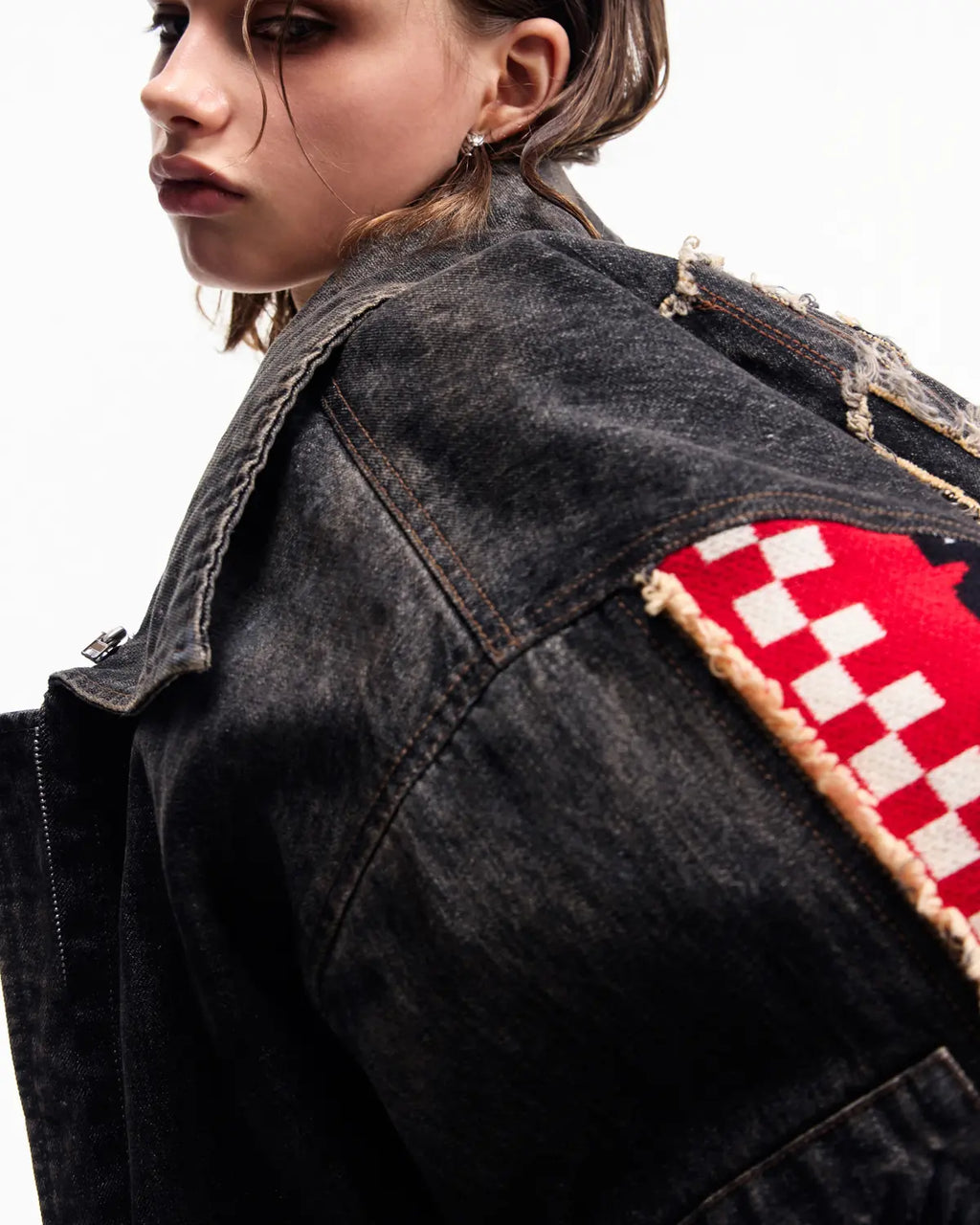 Peoplesense Racing Scarf Denim Jacket
