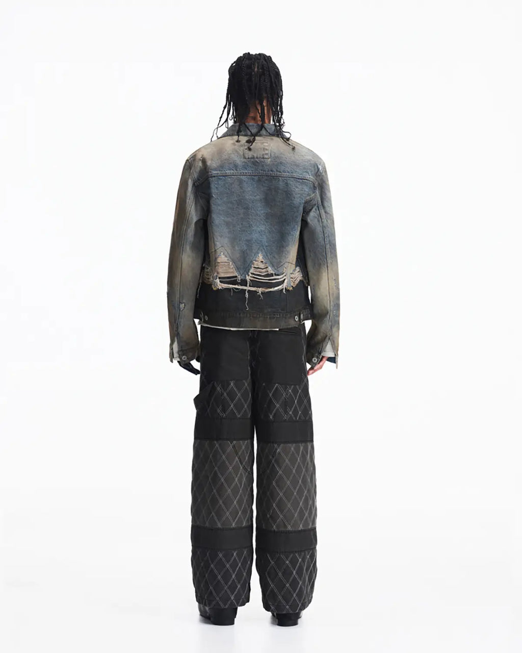 Peoplesense Distressed Contrast Wash Denim Jacket