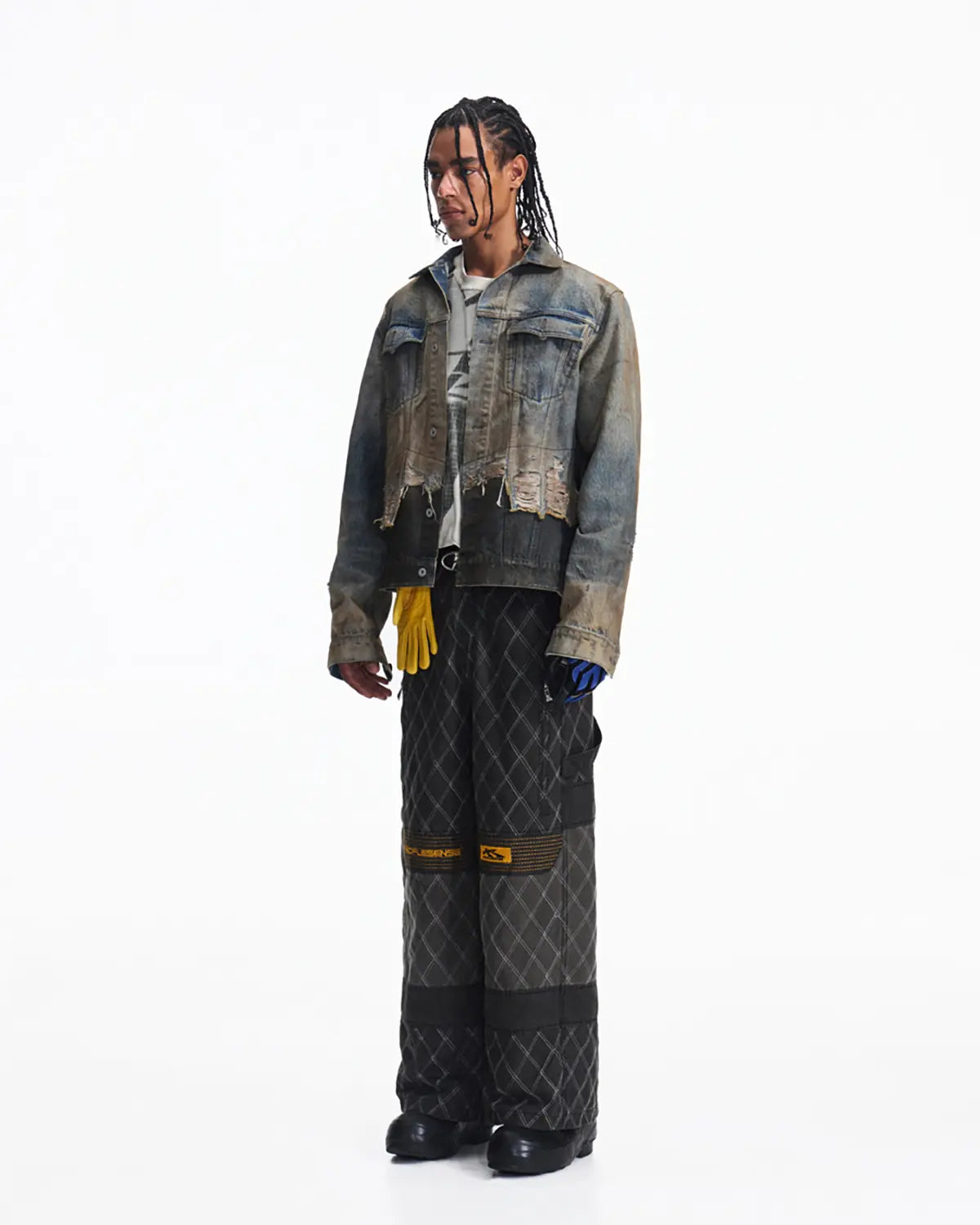 Peoplesense Distressed Contrast Wash Denim Jacket