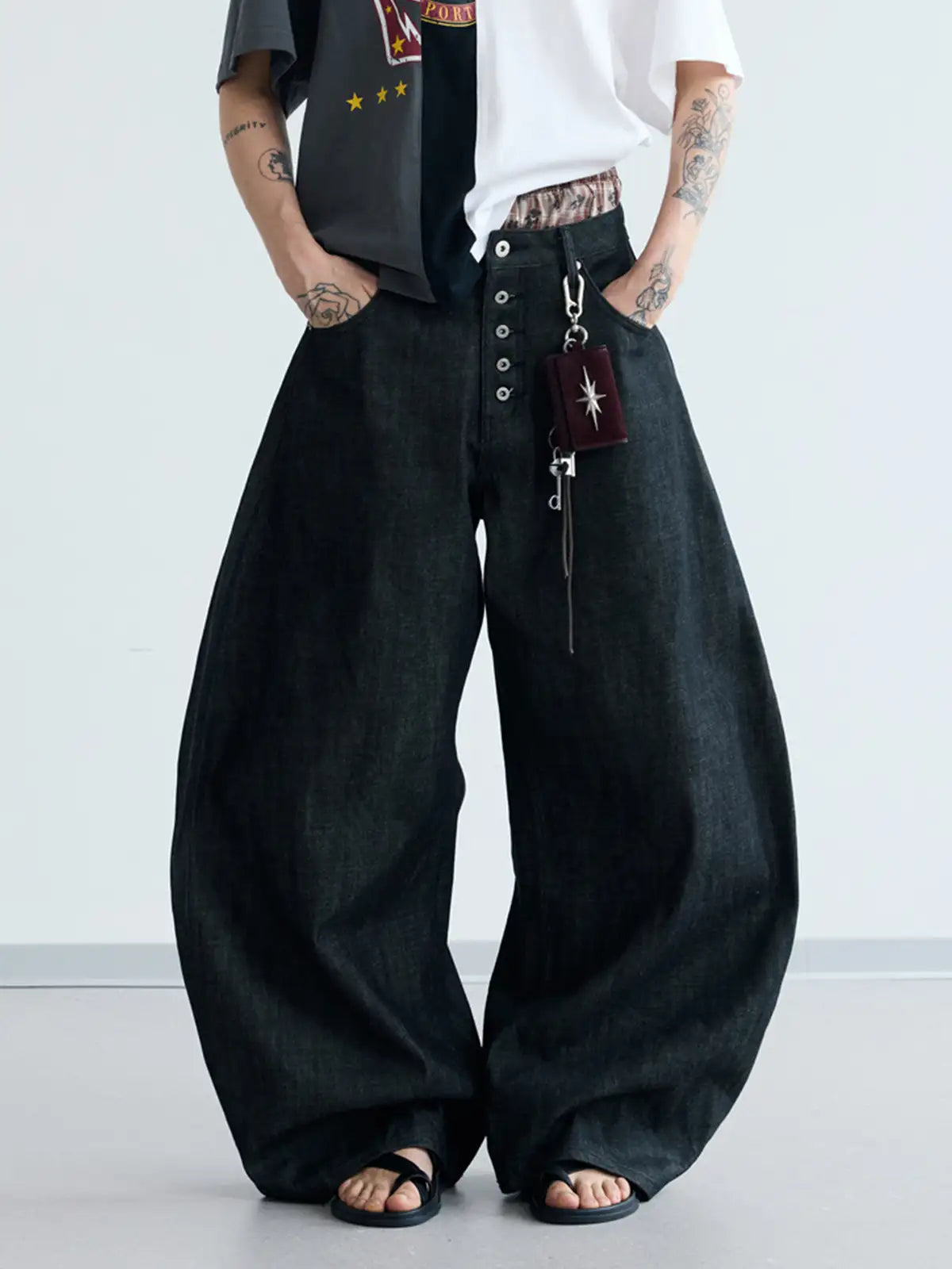 people sense デニムパンツ Peoplesense Black Raw Denim Jeans with Button Fly – peoplesense
