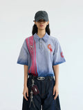 Peoplesense Deconstructed Stripe Vintage Wash Polo