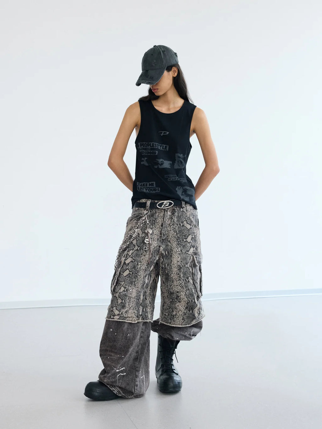 Peoplesense Paint Splash Baggy Cargo Pant