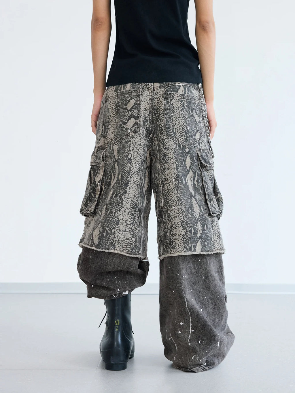 Peoplesense Paint Splash Baggy Cargo Pant