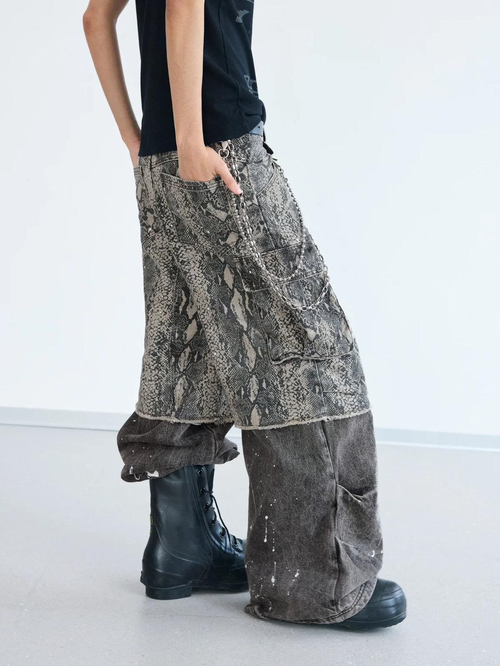 Peoplesense Paint Splash Baggy Cargo Pant
