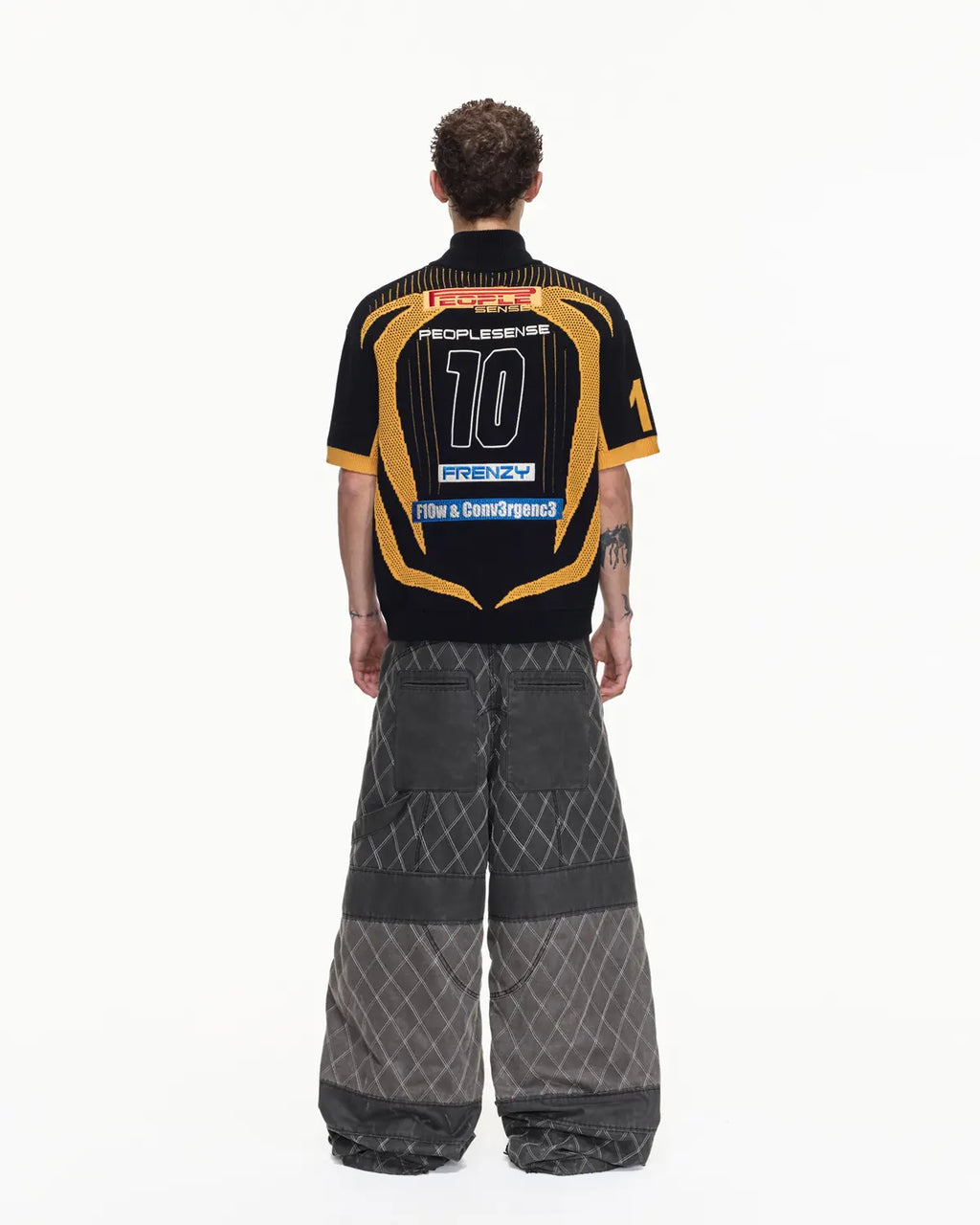 Peoplesense Knitted Zipper Soccer Jersey Black