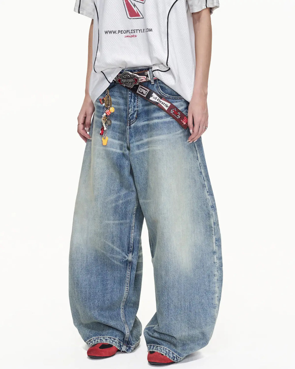 Peoplesense Vintage Curved Jeans Blue 7006