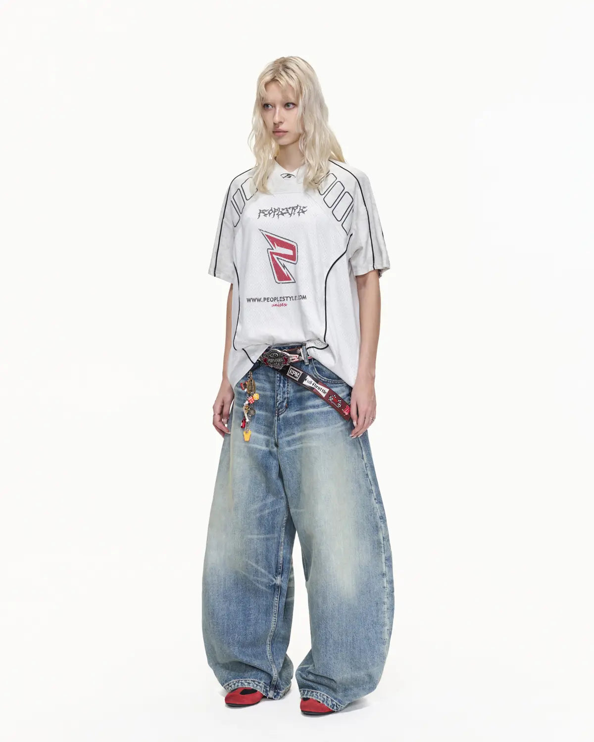 Peoplesense Vintage Curved Jeans Blue 7006