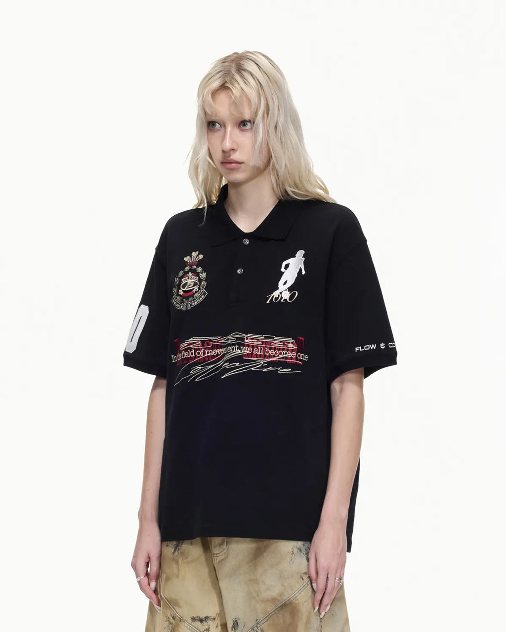Peoplesense Detachable Fur Collar Retro Soccer Polo