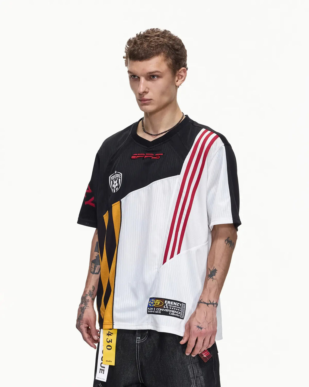 Peoplesense Multi-Panel "Flow Convergence" Jersey Polo