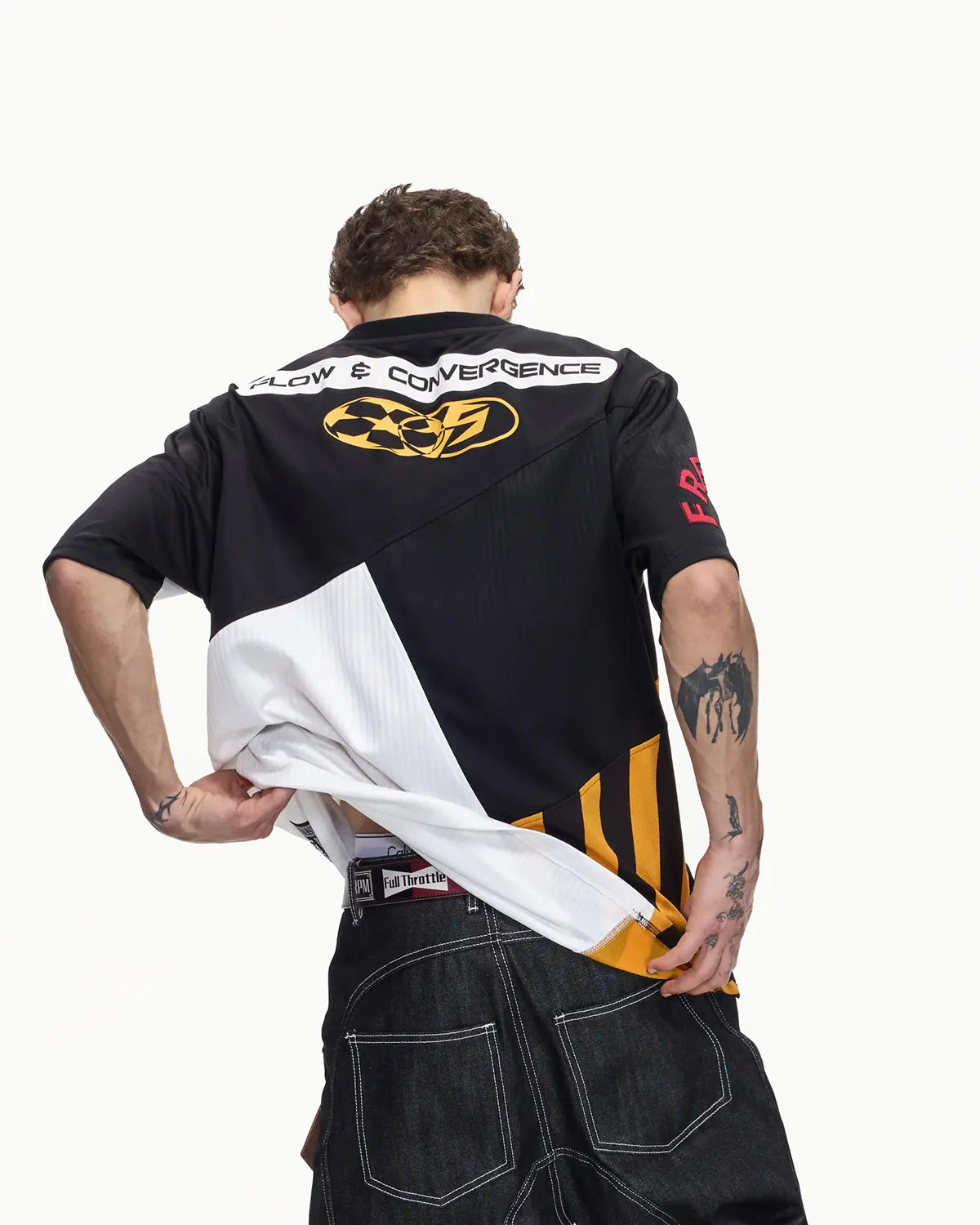 Peoplesense Multi-Panel "Flow Convergence" Jersey Polo
