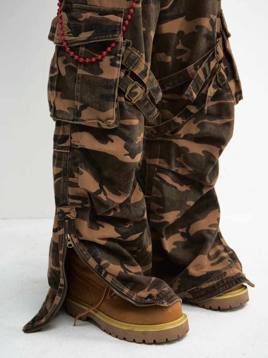 Peoplesense Camouflage Baggy Straight Cargo Pants