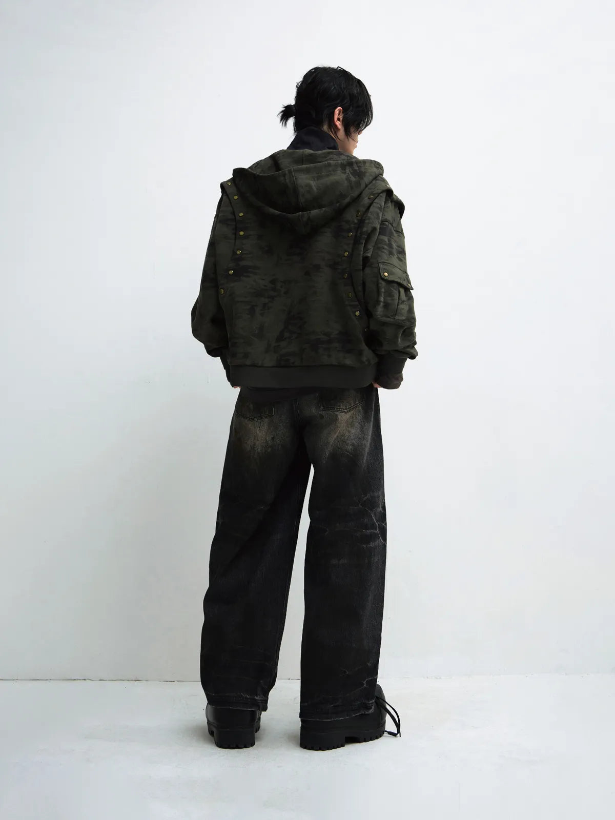 Peoplesense Camouflage Button-Down Hoodie