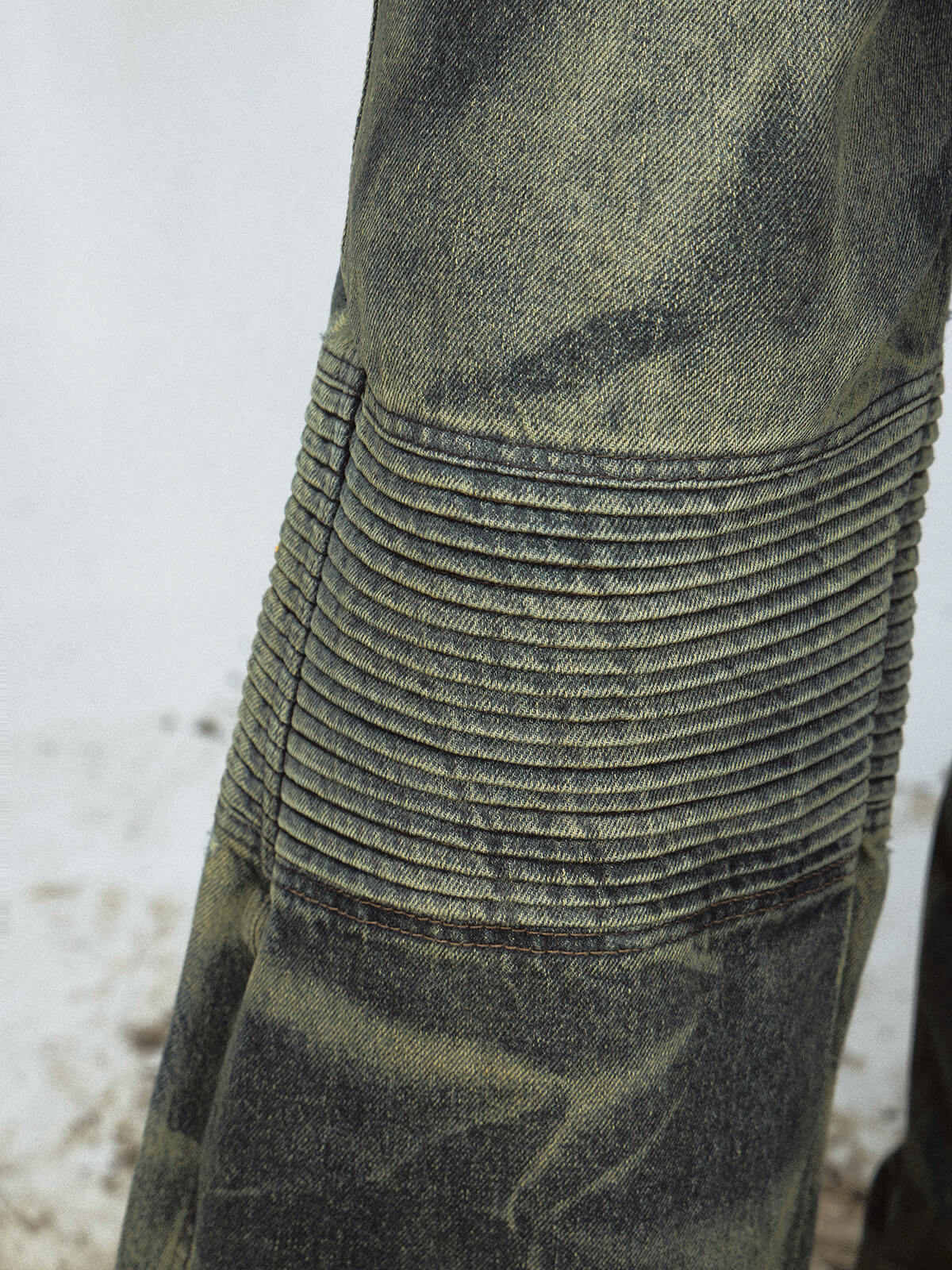 Peoplesense Camouflage-Jeans mit weitem Bein