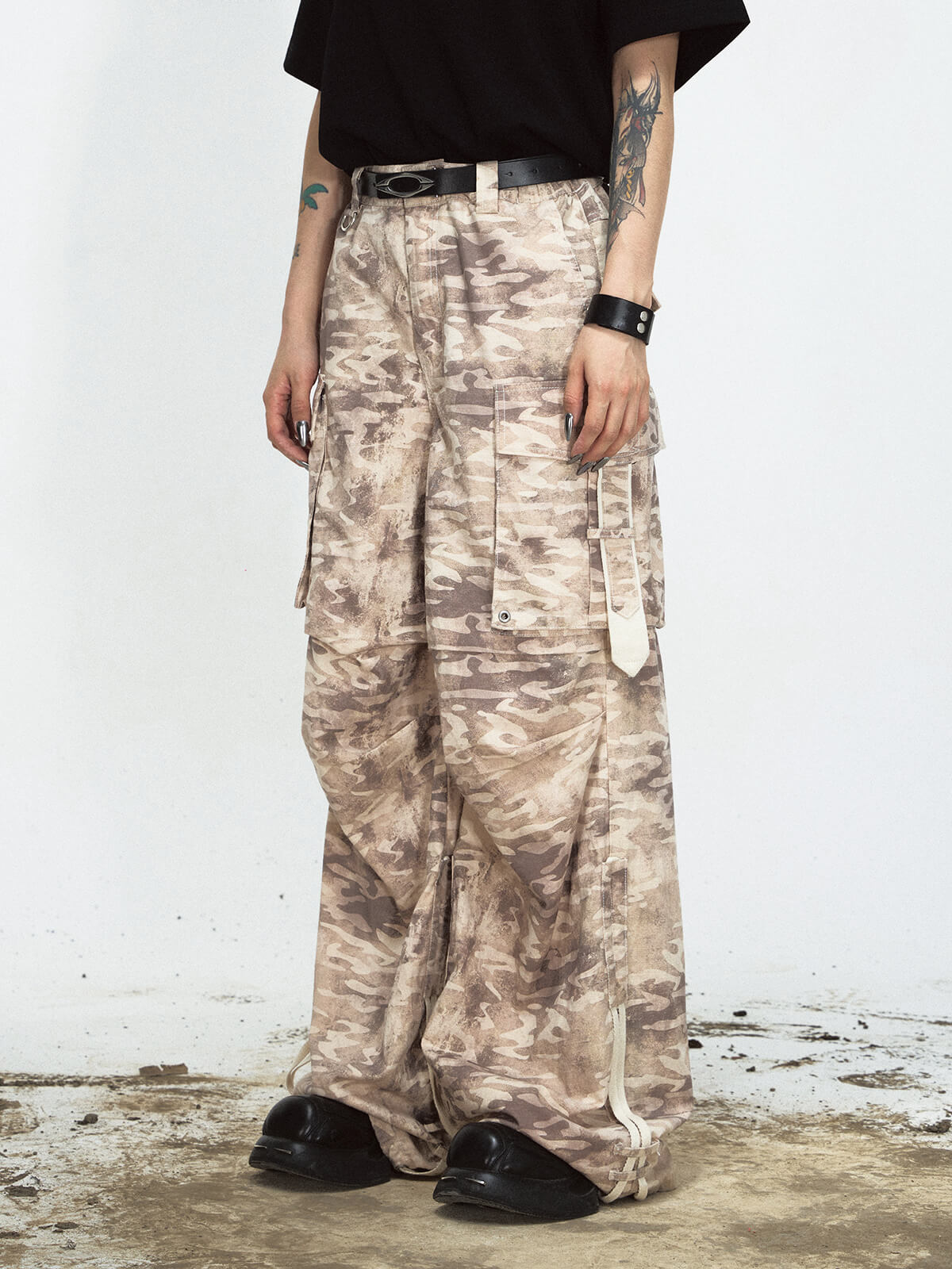 Peoplesense Desert Camo High Waisted Cargo Pants