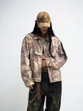 Peoplesense Camouflage Branch-Print Workwear Jacket